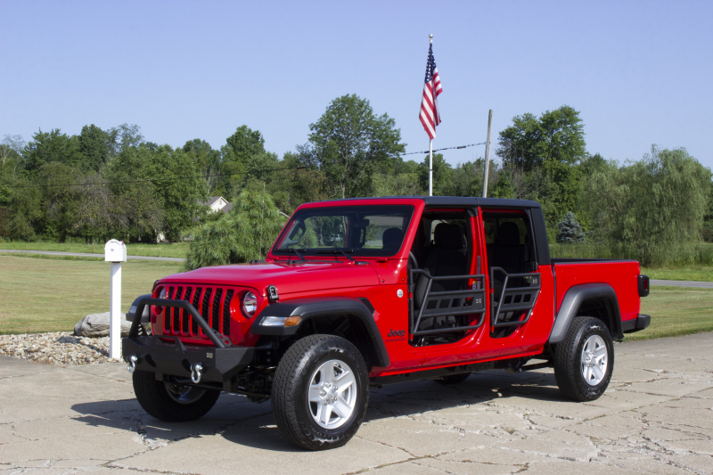 Jeep Gladiator JT Tube Doors - Front + Rear - Fishbone Offroad - Black textured - `20-`27